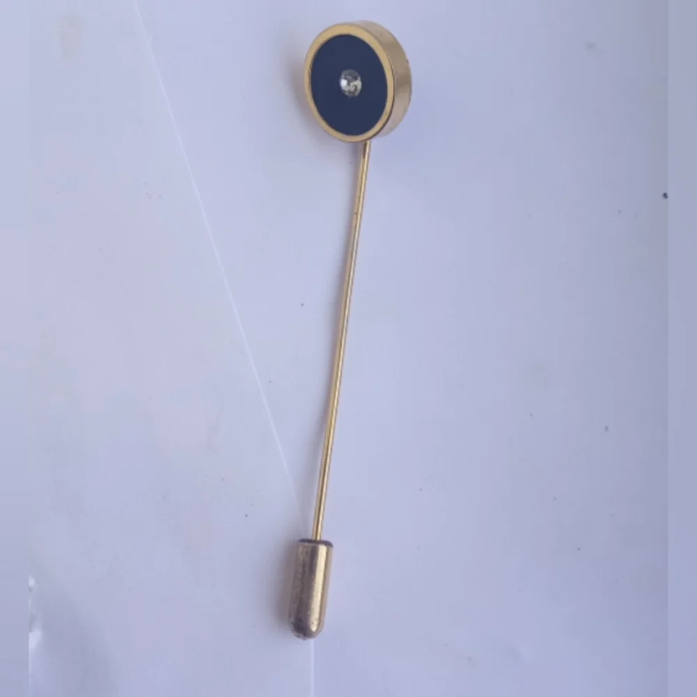 Blue Lapis Lazuli and Diamond Lapel Stickpin- Vintage- 1930s -Art Deco